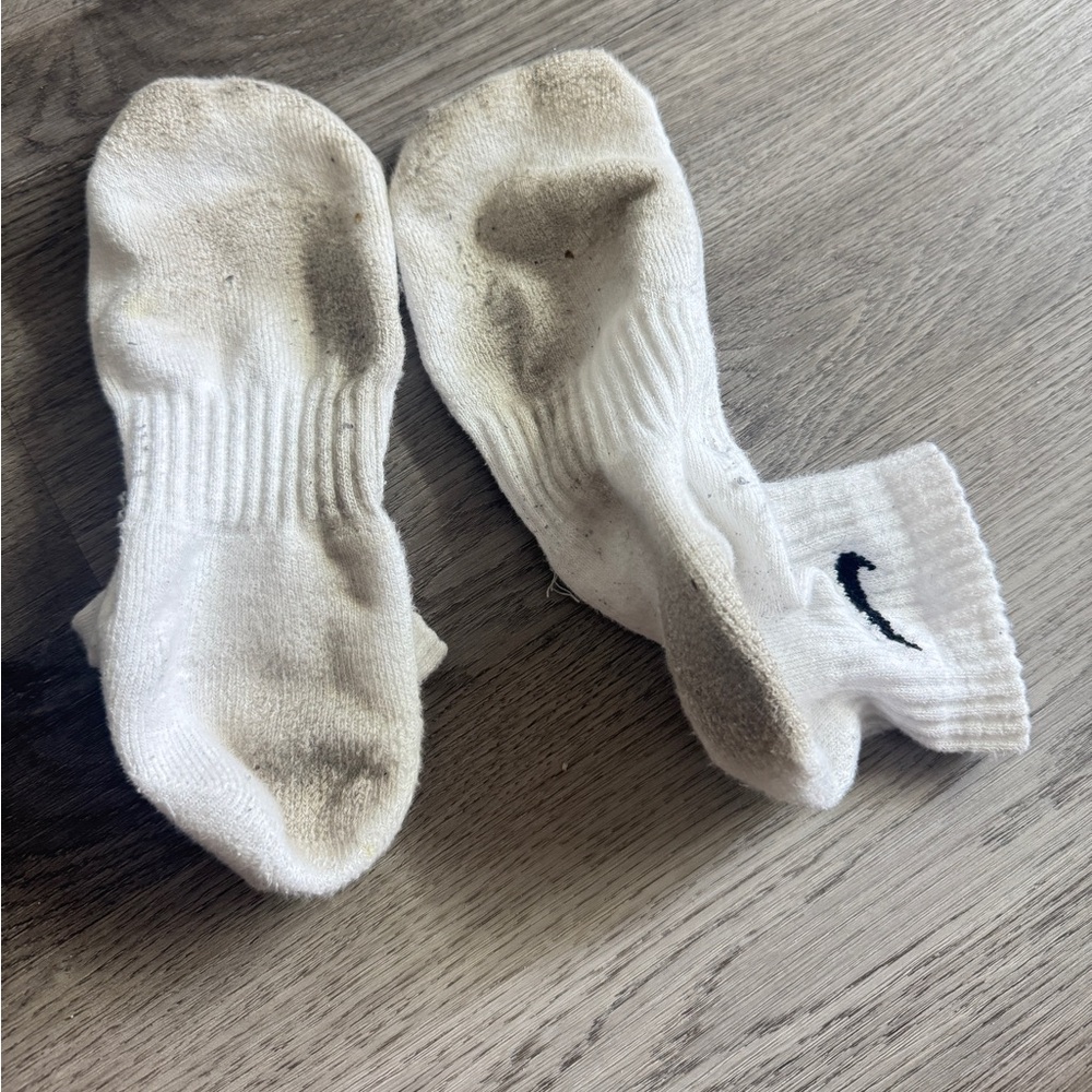 Nike White Athletic Crew Socks